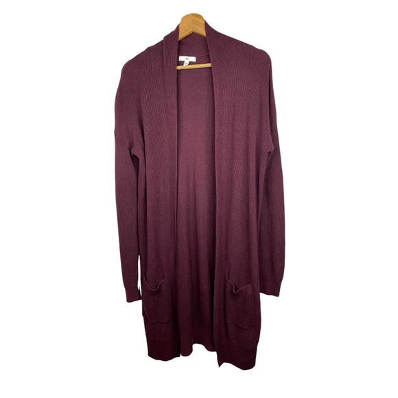Bp. Nordstrom Womens size Medium Long Line Knit Ribbed Stitch Open Cardigan - Picture 1 of 11